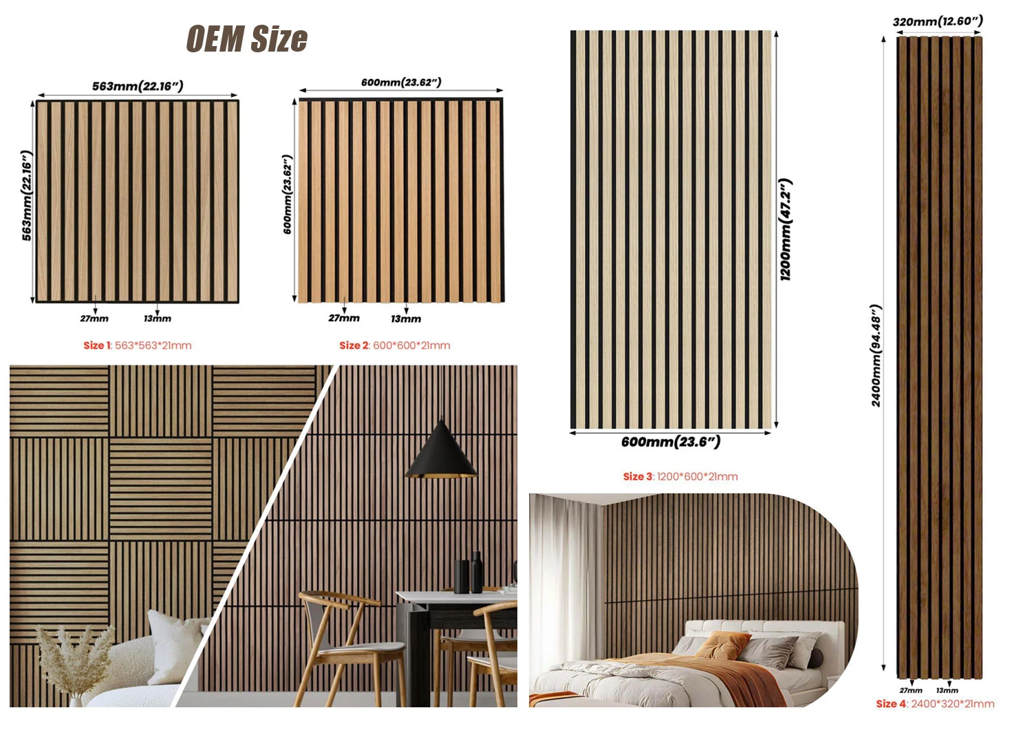 Acoustic wood Panels